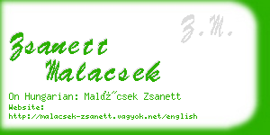 zsanett malacsek business card